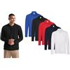 Fruit of the Loom polo uomo FRUIT OF THE LOOM 100% cotone manica lunga bottoni PREMIUM 5 colori