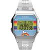 Timex Orologio TIMEX T80 PEANUTS TW2V61300 Acciaio Snoopy Rainbow Chrono Alarm