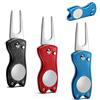 VOSSOT Set 3 Repara Pitch Golf Pieghevoli,Accessori Golf in Acciaio Inossidabile,Strumento Compatto per Divot, Green, Marcatura Palla, Regalo per Golfisti