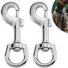 sundrerfect Moschettoni Stabili con Snodo Girevole - 2 Pezzi in Acciaio Inox, Ideali per Portachiavi, Guinzagli per Cani, Borse e Altro
