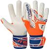 Reusch Attrakt Gold X NC Guanti da portiere traspiranti da uomo e da donna, guanti da calcio per adulti, adatti a tutte le condizioni atmosferiche e superfici del campo di gioco, arancione-blu, 10