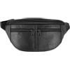 Zerimar Marsupio in vera pelle per donna e uomo | Borsello | Tracolla pelle | Marsupio uomo tracolla | Marsupio Cintura| Vintage Nero 30x11x7 cms