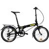 Dahon HIT Bicicletta Pieghevole 20 Pollici Adulti 6 Velocità Freni a V Sistema di Piegatura Rapido, Cyclette Portatile Alluminio Città Folding Bike Unisex