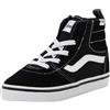 Vans Ashwood Hi Decon - Sneaker con zip laterale, nero/bianco, taglia 36, Nero e bianco, 4 UK Child