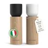 LARS NYSØM Set Macina Sale e Pepe in Legno Manuale - Macina Spezie con Macina in Ceramica Regolabile - Eleganti Macina Pepe e Sale in Legno di Faggio per Cucina o Tavola (Black/White)
