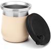 BALIBETOV Yerba Mate Zucca - Tazza Yerba Mate in acciaio inox con isolamento a doppia parete, base antiscivolo, coperchio in silicone a prova di fuoriuscite - Mate Argentino - Mate Tazze (Champagne)