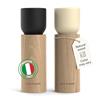 LARS NYSØM Set Macina Sale e Pepe in Legno Manuale - Macina Spezie con Macina in Ceramica Regolabile - Eleganti Macina Pepe e Sale in Legno di Faggio per Cucina o Tavola (Black/Beige)