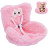 Afenau Seggiolino Auto per Bambole, Auto Sedile per Bambole di Peluche con Clip e Cintura di Sicurezza, Seggiolino Auto Bambole, Seggiolino di Sicurezza per Bambola per Esporre Bambole da 10-17 cm