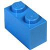 LEGO Parts and Pieces: Dark Azure (Deep Blue) 1x2 Brick x20