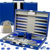 Queensell Set Backgammon per Adulti - Blue Edition