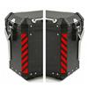Black Doves 2pcs RIFRANGENTI ADESIVI compatibile con Touratech Motorcycle Aluminium Panniers per VALIGIE LATERALI MOTORRAD DUCATI HONDA Africa Twin KAWASAKI YAMAHA (Red 030)