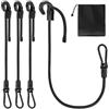 Flintronic Cinghia Elastica con Ganci, Corde Elastiche, 4 Pezzi 8mm*100cm Cinghia Elastici Regolabile, per Bicicletta Moto Fissaggio Bagagli