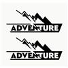 Autodomy Pack 2 Unita Adventure Adesivo per Auto Fuoristrada 19x11,5 cm | Adesivi Auto Esterni Resistente Pioggia e UV | Adesivo Adventure per Moto,Scooter da Facile Installazione | Colore Nero