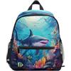 KAAVIYO Squalo Animali Marini Zaino per Asilo Nido Prescolare Bambini Studente Bookbag Zainetti per Viaggio 3-8 Anni Capretto