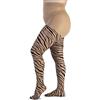 LEELA LAB Collant Donna Curvy Taglie Forti Collant 30 Denari con Fantasia Leopardata, Calze velate donna, Collant donna fantasia invernali, per ogni occasione - Made in Italy (Nude, 5)