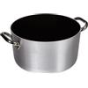 Baldassare Agnelli Pentole Agnelli ALSA104S28 Casseruola Alta con Maniglie, Alluminio, Argento, 28 cm