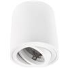 Ledvion - Faretto LED a montaggio superficiale, Rotondo, Dimmerabile, Bianco ø80mm, IP20, Attacco GU10, Lampada da soffitto