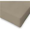 SpazioTessile Lenzuolo Sotto Con Angoli o Federe Flanella 160x190 h25 o h30 100% Cotone Tinta Unita AT (Tortora, Angolo 160x190 h30)