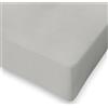 SpazioTessile Lenzuolo Sotto Con Angoli o Federe Flanella 160x190 h25 o h30 100% Cotone Tinta Unita AT (Grigio, Angolo 160x190 h25)