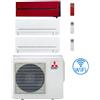 Mitsubishi Climatizzatore Condizionatore Mitsubishi Kirigamine Style Rosso più MSZ-AP Wifi Trial Split R32 Inverter 12000 + 12000 + 12000 BTU con U.E. MXZ-3F68VF NOVITÁ Classe A++/A+