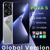 CHOTOG 2025 NUOVO Pova 5 Pro 6800mAh Android 13 Versione Globale Telefono Cellulare Originale 4G 5G Smartphone 7.3HD Dual Sim Smart Cellulari - Silver 12GB 256GB