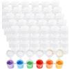 Pinsheng Vasi di Vernice Vuoti, 20 Strisce di Vernice Vuote 120 Barattoli 5ml Mini Strisce di Vernice Vuote Plastica Mini Vasi per Pittura con Coperchi per Scuole, Campi Estivi, Festival d'Arte