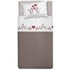 PENSIERI DELICATI Completo Letto 1 Piazza e Mezza 100% Cotone, Completo Lenzuola 1 Piazza e Mezza 120x200 Comprensivo di Lenzuolo sotto, sopra e 1 Federa, Made in Italy, Fantasia Gattini Beige