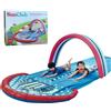 JILONG Acqua Scivolo Ferroviario Doppio Bambini 488cm Gioco Esterno Giardino Piscina