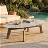 MIlani Home GAMORA - tavolino con struttura in alluminio effetto legno