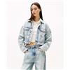 Tommy Jeans Giacca trucker crop oversize in denim Donna