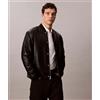 Calvin Klein Jeans Giubbotto bomber in ecopelle Black Uomo