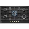 Electrolux KGS 9536 RN Serie Pro Piano Cottura 90 cm a Gas 5 Fuochi (1 Bruciatore Wok) colore Nero