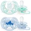Philips Avent AVENT ULTRA SOFT SUCCHIETTO HELLO/BOAT MASCHIO 0-6 MESI OLD SCF222/20 2 PEZZI