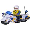 Simba - Sam Il Pompiere Moto Polizia, 109251092038, + 3 Anni, Incluso Personaggio Malcom e Accessori
