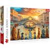 Trefl - Cani a Venezia - Puzzle da 1000 pezzi - Puzzle raffigurante cani sul canale al tramonto, per adulti e bambini dai 14 anni in su