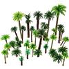 OrgMemory 36 pezzi modelli di palma Baeume modellismo, alberi in plastica per progetti (3-16 cm), alberi h0 (BK-E247-360)