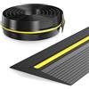 Helangel Guarnizione Soglia Porta Garage Helangel, 2,5M/18MM, PVC Nero, Universale, Antipioggia, Facile da Tagliare