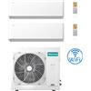Hisense Climatizzatore Condizionatore Hisense Uni HB Wifi R32 Dual Split Inverter 12000 + 12000 BTU con U.E. 3AMW62U4RJC Classe A++/A+