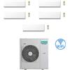 Hisense Climatizzatore Condizionatore Hisense Uni HB Wifi R32 Penta Split Inverter 9000 + 9000 + 9000 + 9000 + 9000 BTU con U.E. 5AMW105U4RQC