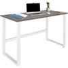 HJH Office 830078 Scrivania 120x60 cm WORKSPACE LIGHT I Scrivania slimline Noce/Bianco con struttura in acciaio