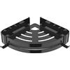 Strength Enemy Mensola Per Doccia Senza Foratura, Mensola da Parete Con 2 Ganci, Mensola Angolare in Acciaio Inox 304, Triangolare Accessori da Bagno, Organizer per Bagno, Cucina, Vasca (1 Strati, Nero)