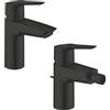 GROHE SET MISCELATORI GROHE START LAVABO E BIDET TAGLIA S NERO OPACO