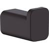 hansgrohe AddStoris - Gancio asciugamani bagno, portasciugamani, gancio per accappatoio, fissaggio nascosto, accessori bagno, nero opaco. 41742670