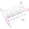 Zerodis 1:12 Mini Culla per Neonati Simulazione Mobili in Miniatura Culle per Bambini Play House Toy Accessori per Ornamenti per Casa delle Bambole Ragazzo Ragazza Compleanno Natale