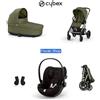 Cybex Trio Balios S Lux Moss Green + Cot S Lux + Clod G i-Size + Adattatori per Ovetto