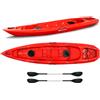 Big Mama Kayak Canoa biposto Mojito Big mama kayak - 380 cm - 2 posti adulto + 1 posto bambino + 2 gavoni + 2 ruote integrate + 2 pagaie omaggio - ROSSO