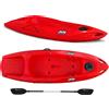 Big Mama Kayak Kayak 1 posto Jolly 2.0 Big Mama Kayak canoa 260 cm + 1 gavone + 1 pagaia in omaggio (PACK 1) Made in Italy - ROSSO