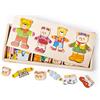 Bigjigs Toys Famiglia di orsi in Legno con Vestito