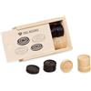 Dal Negro, Set Pedine Dama con Scatola in legno, Diametro 32 mm, Ideali per il gioco della dama