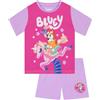 BlueY Pigiama Bambina, Pigiami Ragazza Bingo, Pigiama Bambino Estate, Viola 6-7 Anni
